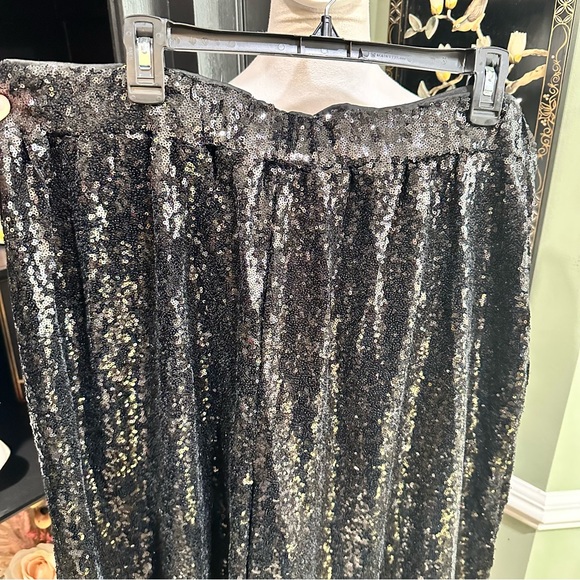 Eloquii Black Sequin Wide-Leg Pants – Size 20 (NWT) - Picture 5 of 8